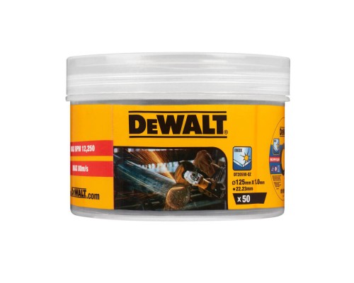 Круг відрізний DeWALT FASTCUT, 125x1x22,23 мм., 50 шт, бокс (DT20598)