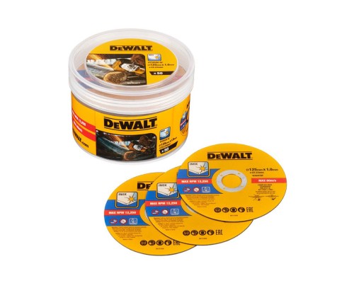 Круг відрізний DeWALT FASTCUT, 125x1x22,23 мм., 50 шт, бокс (DT20598)