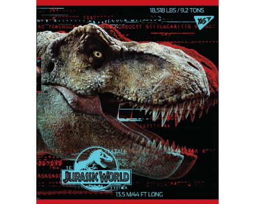 Зошит Yes А5 Jurassic World Science Gone Wrong 18 аркушів клітинка (765317)