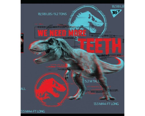 Зошит Yes А5 Jurassic World Science Gone Wrong 18 аркушів клітинка (765317)