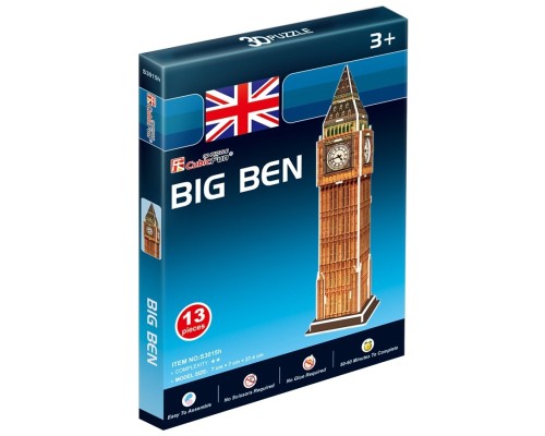 Пазл Cubic Fun Тривимірна головоломка-конструктор БІГ БЕН серія міні (S3015h)