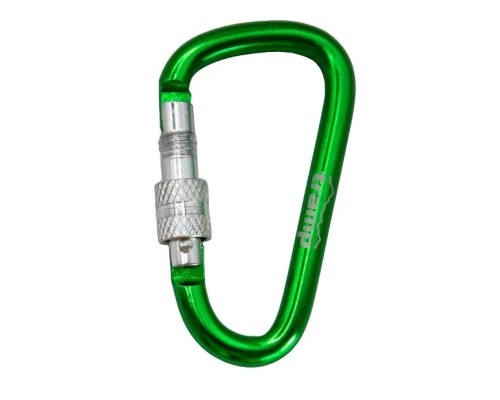 Карабін туристичний Tramp Набір 10 шт з муфтою 7 cм Green (UTRA-302-green)