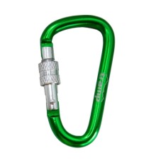 Карабін туристичний Tramp Набір 10 шт з муфтою 7 cм Green (UTRA-302-green)