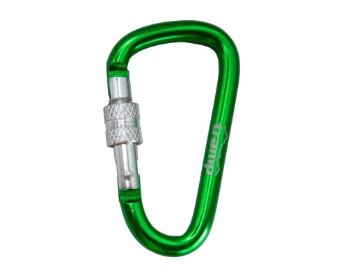 Карабін туристичний Tramp Набір 10 шт з муфтою 7 cм Green (UTRA-302-green)