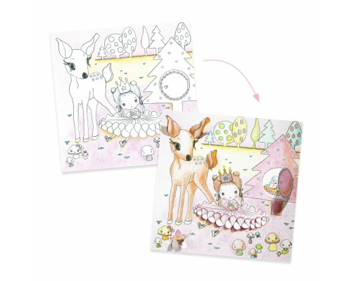 Набір для творчості Djeco Розфарбовування Маленькі віконця Пупі (DJ09699)