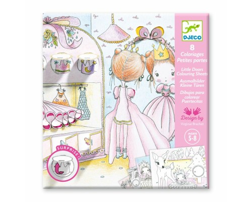 Набір для творчості Djeco Розфарбовування Маленькі віконця Пупі (DJ09699)