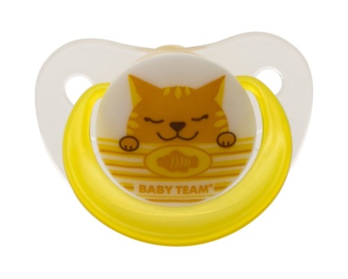 Пустушка Baby Team Ортодонтична 6 м+ Котик (4824428032025)