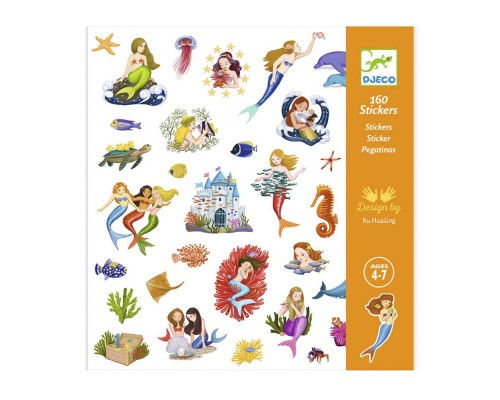 Набір для творчості Djeco Наклейки 160 шт Русалки (DJ08885)