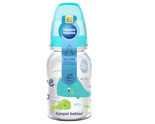 Пляшечка для годування Canpol babies PP LOVE&SEA 120 мл бірюзова (59/300_tur)