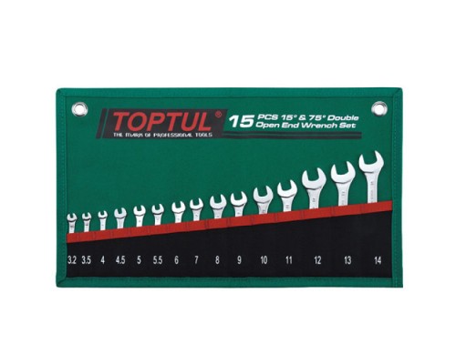 Ключ Toptul ріжковий 15 шт. 3,2-14мм 15 ° х75 ° (GRAJ1501)