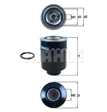 Фільтр паливний Mahle KC135D