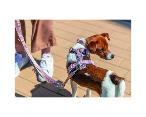 Шлея для собак Trixie Premium Трекінгова M 53-64 см 20 мм Рожево-сіра (4053032678910)