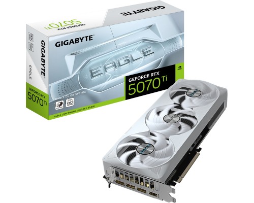 Відеокарта GIGABYTE GeForce RTX5070 Ti 16GB EAGLE OC ICE SFF (GV-N507TEAGLEOC ICE-16GD)