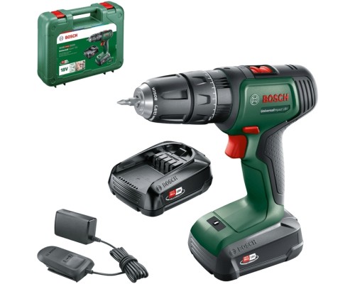 Шуруповерт Bosch UniversalImpact 18В 2х1.5Агод 20Нм 0-4400-1450обхв кейс ЗП 1.3кг (0.603.9D4.102)