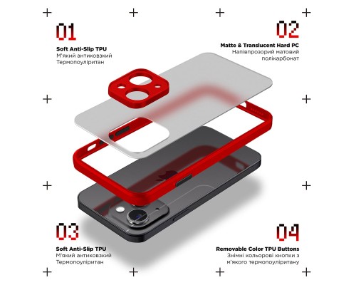 Чохол до мобільного телефона Armorstandart Frosted Matte Xiaomi Redmi Note 14S 4G Red (ARM85111)