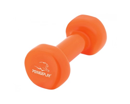Гантель PowerPlay PP_4103 вінілова 1 кг Помаранчева (PP_4103_1kg)