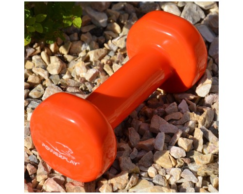 Гантель PowerPlay PP_4103 вінілова 1 кг Помаранчева (PP_4103_1kg)