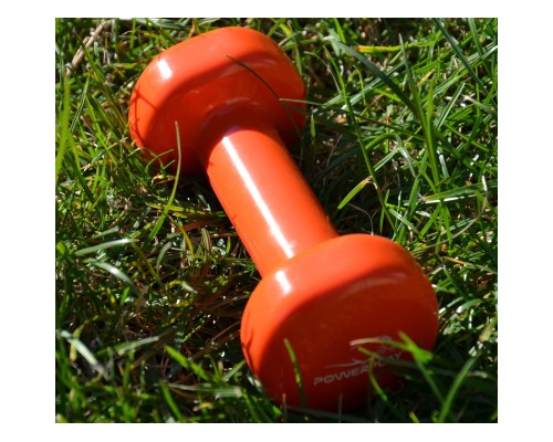 Гантель PowerPlay PP_4103 вінілова 1 кг Помаранчева (PP_4103_1kg)