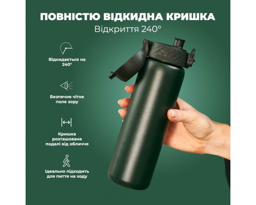Пляшка для води ION8 OneTouch Vacuum Insulated 500 мл Dark Green (I8TS500DGRE)