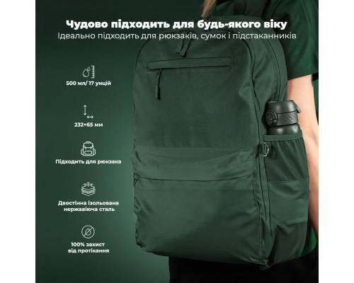 Пляшка для води ION8 OneTouch Vacuum Insulated 500 мл Dark Green (I8TS500DGRE)