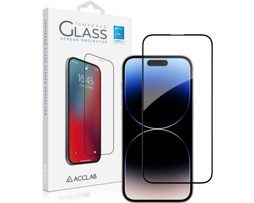 Скло захисне ACCLAB Full Glue ESD Apple iPhone 14 Pro Black (1283126542046)
