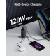Зарядний пристрій Anker PowerPort 737 GaNPrime 120W 2xUSB-C PD + 1xUSB-A PIQ PPS/DPDS Black (A2148313)