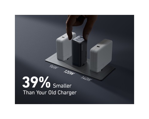 Зарядний пристрій Anker PowerPort 737 GaNPrime 120W 2xUSB-C PD + 1xUSB-A PIQ PPS/DPDS Black (A2148313)