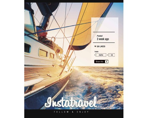 Зошит Школярик Instalife 96 аркушів лінія (096-3389L)
