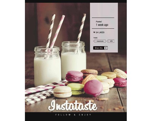 Зошит Школярик Instalife 96 аркушів лінія (096-3389L)