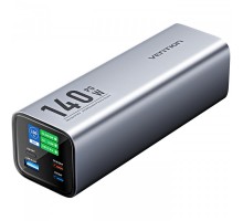 Батарея універсальна Vention 27000mAh 140W 5A PD, QC/3.0, 2xUSB-C, USB-A, LED Display, Gray (FHVH0)