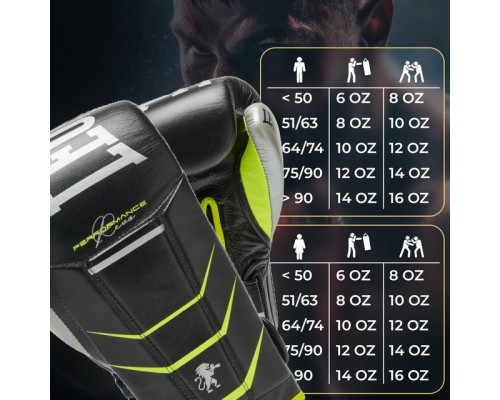 Боксерські рукавички Leone GN110F Revo Fluo Black 14 унцій (GN110F_Black_14oz)