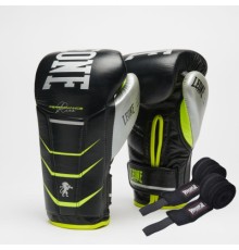 Боксерські рукавички Leone GN110F Revo Fluo Black 14 унцій (GN110F_Black_14oz)