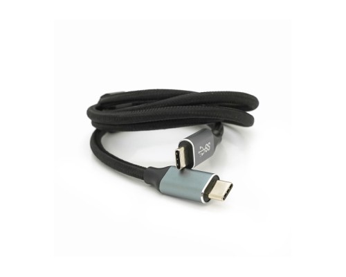Дата кабель USB-C to USB-C 1.0m USB 3.2 Gen2 100W 10Gbps 4K60Hz black Voltronic (YT-TC-TC-B-1m)
