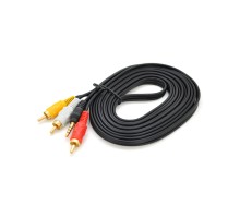 Кабель мультимедійний 3.5mm M to 3xRCA M 3.0m black Voltronic (YT-3.5(M)1.5/3хRCA(M)-3.0)