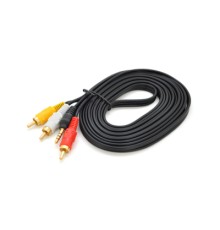 Кабель мультимедійний 3.5mm M to 3xRCA M 3.0m black Voltronic (YT-3.5(M)1.5/3хRCA(M)-3.0)