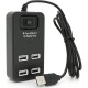 Концентратор Voltronic USB 2.0 to 4xUSB black (YT-HWS4-B)