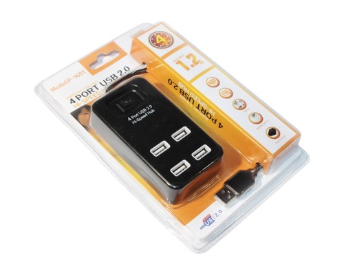 Концентратор Voltronic USB 2.0 to 4xUSB black (YT-HWS4-B)