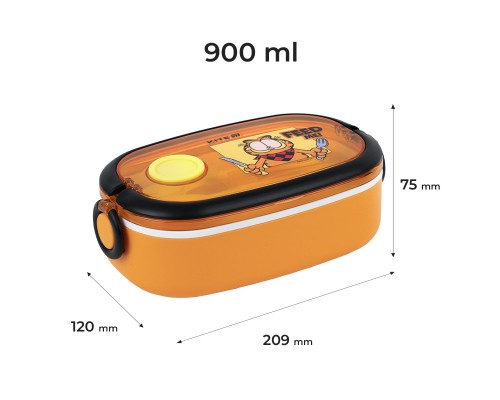 Ланч-бокс дитячий Kite Garfield , 900 мл, помаранчевий (GF25-1180)