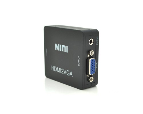 Перехідник HDMI F to VGA F 720P/1080P black Voltronic (YT-CM-HDMI/VGA-B)