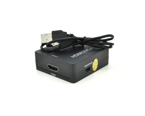 Перехідник HDMI F to VGA F 720P/1080P black Voltronic (YT-CM-HDMI/VGA-B)