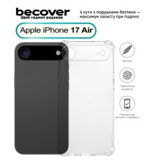 Чохол до мобільного телефона BeCover Anti-Shock Apple iPhone 17 Air Clear (713795)