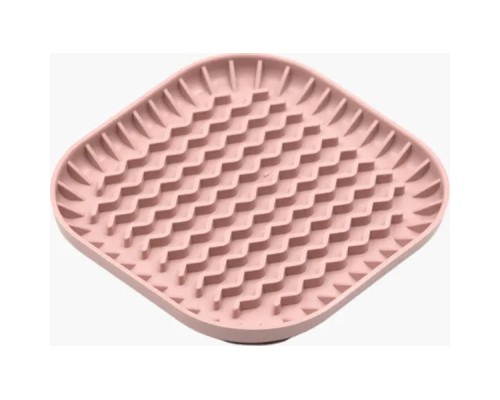 Універсальний посуд для тварин Fiboo Fiboowl килимок для злизування ласощів та їжі, S рожевий (FIB0212)