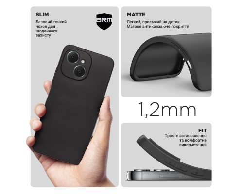 Чохол до мобільного телефона Armorstandart Matte Slim Fit Tecno Spark 40C 4G Camera cover Black (ARM87258)