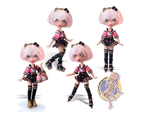 Лялька 4SF Manga Dolls Hello Kitty Золота Ролер Діва (HKTF1000)