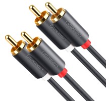 Кабель мультимедійний 2xRCA M to 2xRCA M 3.0m AV104 black Ugreen (10519)