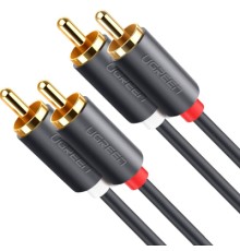Кабель мультимедійний 2xRCA M to 2xRCA M 3.0m AV104 black Ugreen (10519)