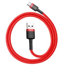 Дата кабель USB 2.0 AM to USB-C 0.5m 3A red Baseus (CATKLF-A09)