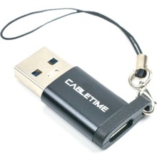 Перехідник USB 3.0 AM to USB-C F Cabletime (CA913701)