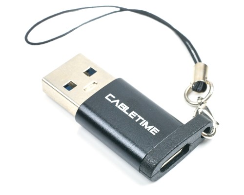 Перехідник USB 3.0 AM to USB-C F Cabletime (CA913701)