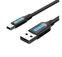 Дата кабель USB 2.0 A Male to Mini-B Male Cable 0.5M Black PVC Type VENTION (COMBD)